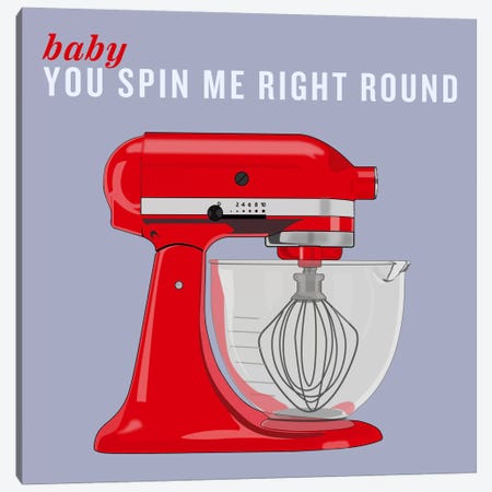 Baby You Spin Me Right Round II Canvas Print #KCH24} by 5by5collective Canvas Print