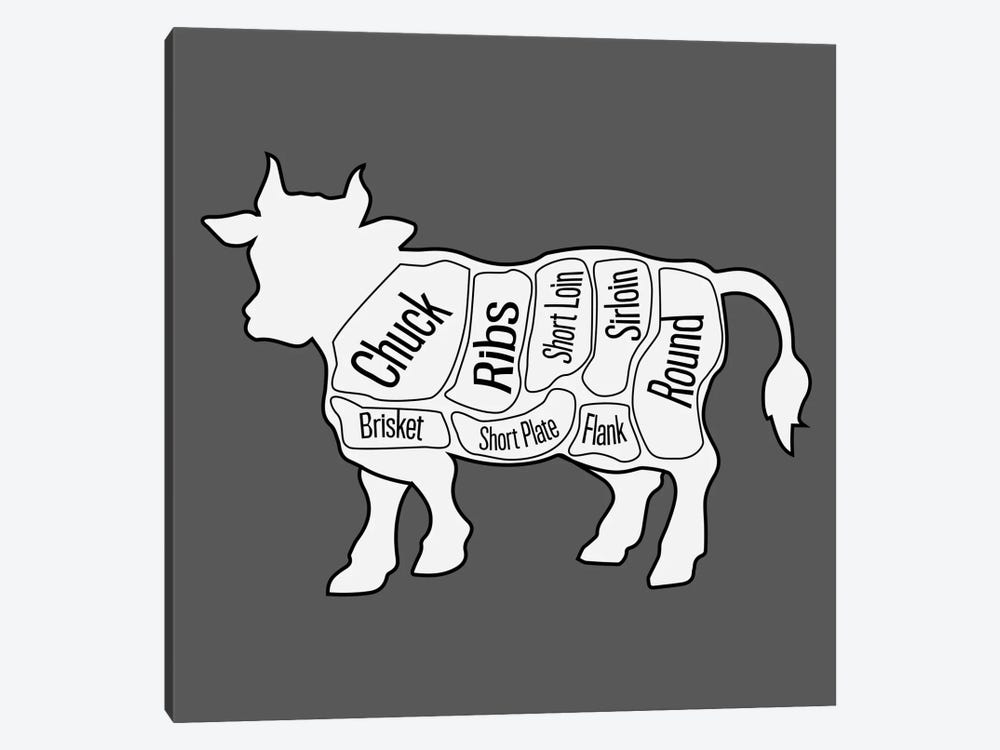 Beef Chart by 5by5collective 1-piece Canvas Art