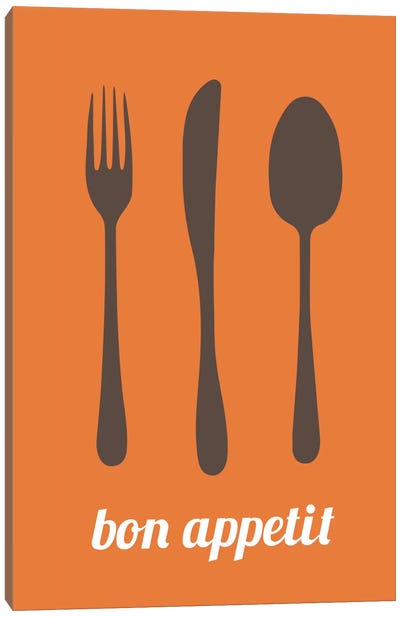 Bon Appetit Canvas Art Print - Food & Drink Typography