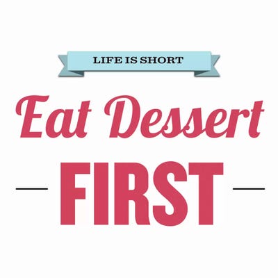 Life is Short (Eat Dessert First) by 5by5collective canvas print
