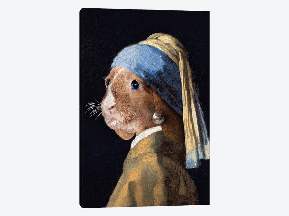 The Rabbit with a Pear Earring 1-piece Canvas Art Print