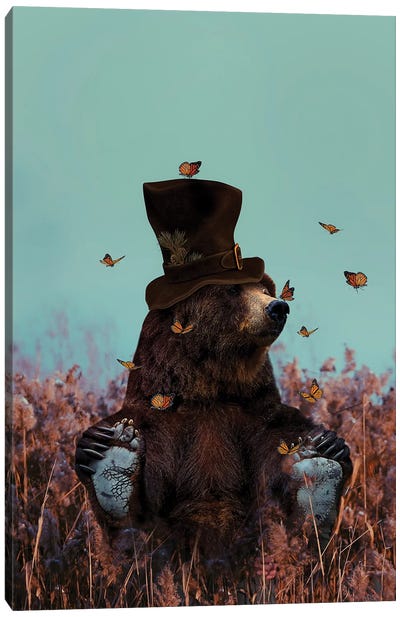 Your Existence Inspires Me to Dream Canvas Art Print - Brown Bear Art