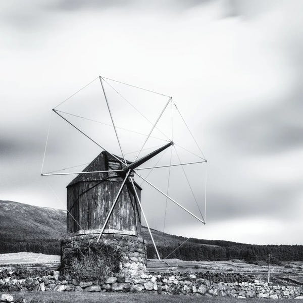 Karim Carella: Old Wooden Windmill by Karim Carella