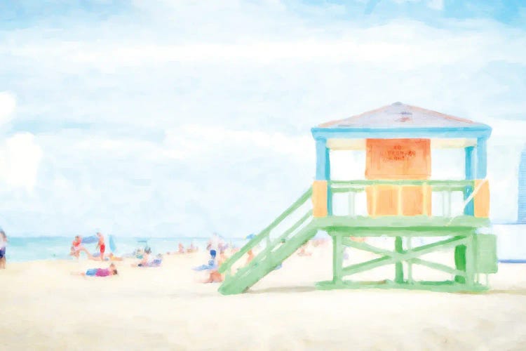 Crayon Color Beach by Kim Curinga wall art