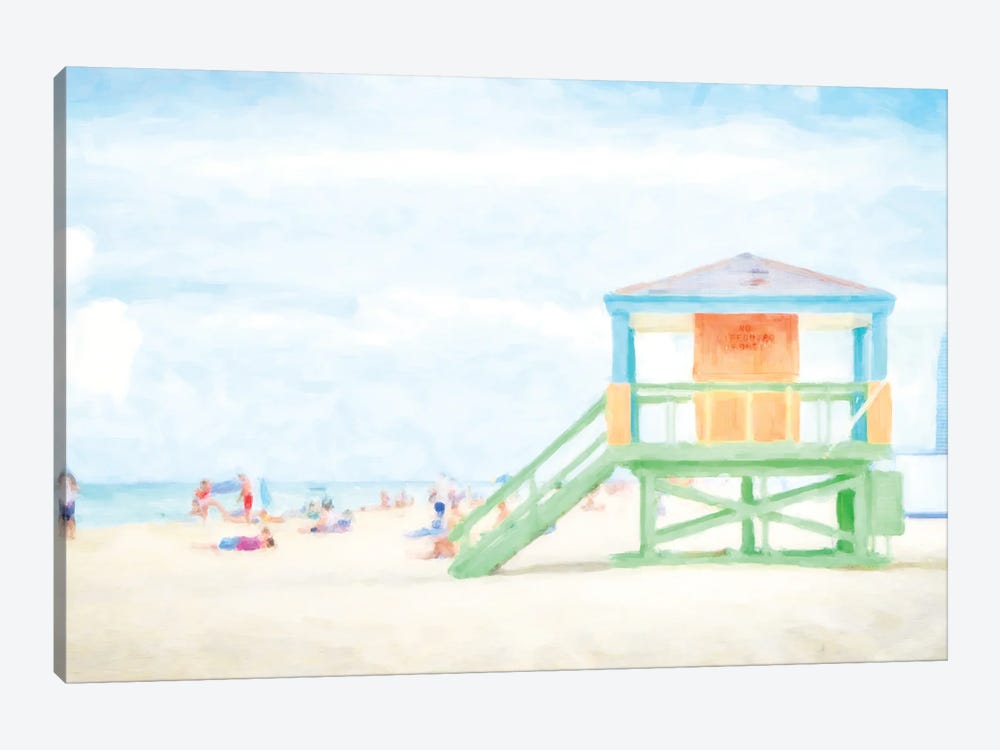Crayon Color Beach by Kim Curinga 1-piece Canvas Print