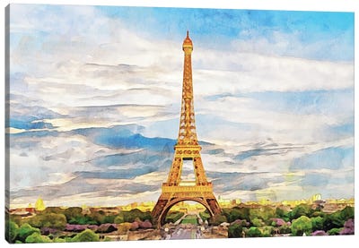 Eiffel Tower Canvas Art Print - Kim Curinga