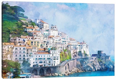 Italian Coast Canvas Art Print - Amalfi Coast Art