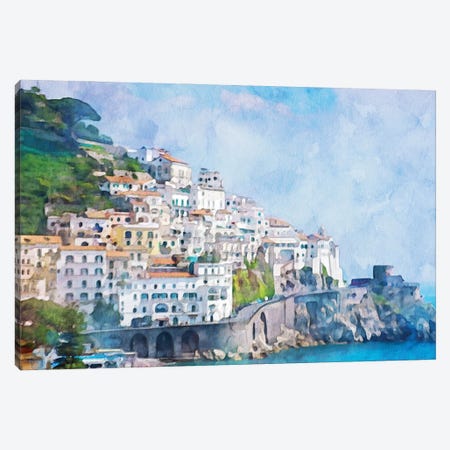 Italian Coast Canvas Print #KCU109} by Kim Curinga Canvas Art
