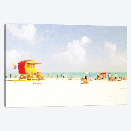 Lifeguard Beach Colors Canvas Print #KCU110} by Kim Curinga Canvas Print