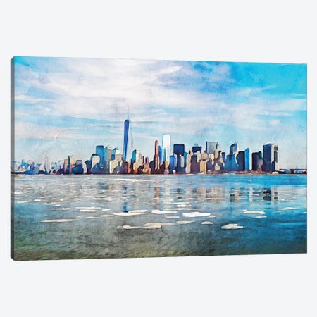 New York City Skyline Canvas Print #KCU112} by Kim Curinga Canvas Art Print