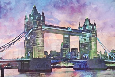 Tower Bridge by Kim Curinga metal wall art