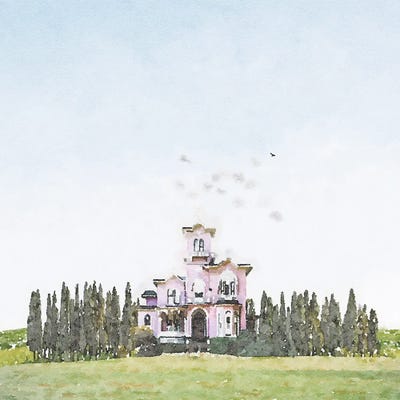 Mansion In The Woods by Kim Curinga metal wall art