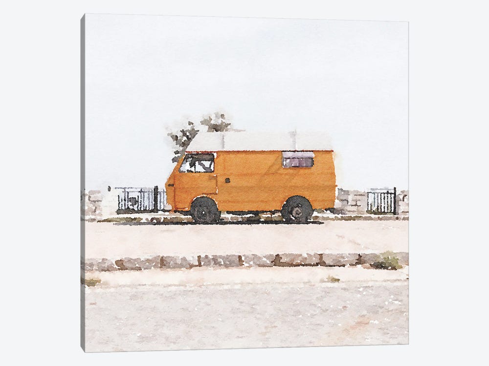 Orange Van by Kim Curinga 1-piece Art Print