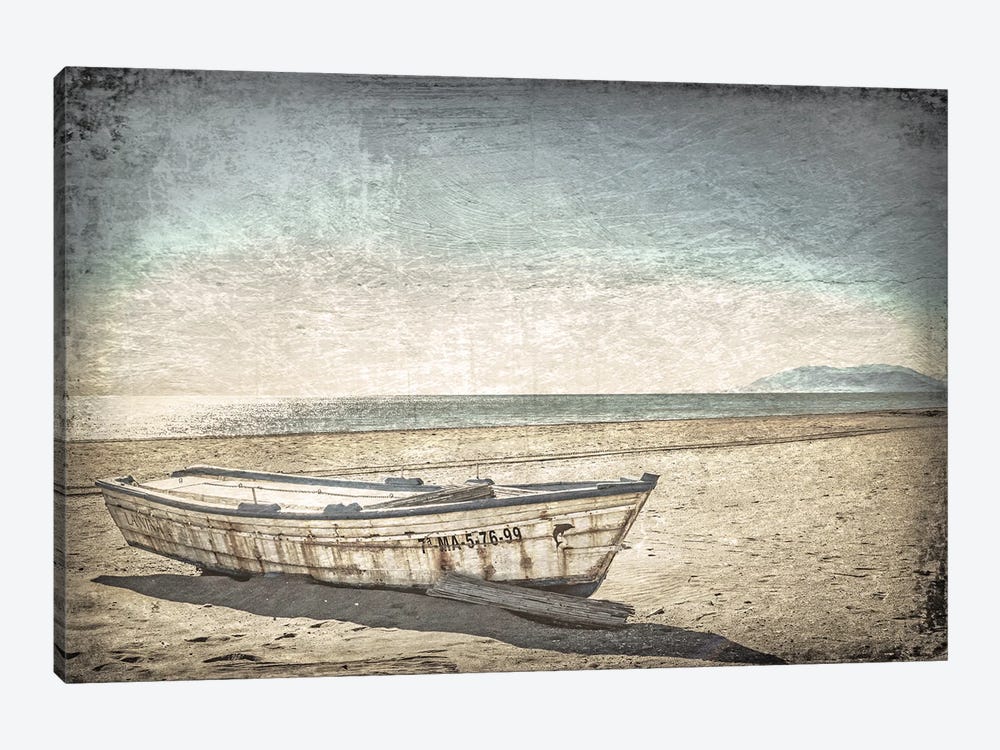 Abandonded Row Boat by Kim Curinga 1-piece Art Print