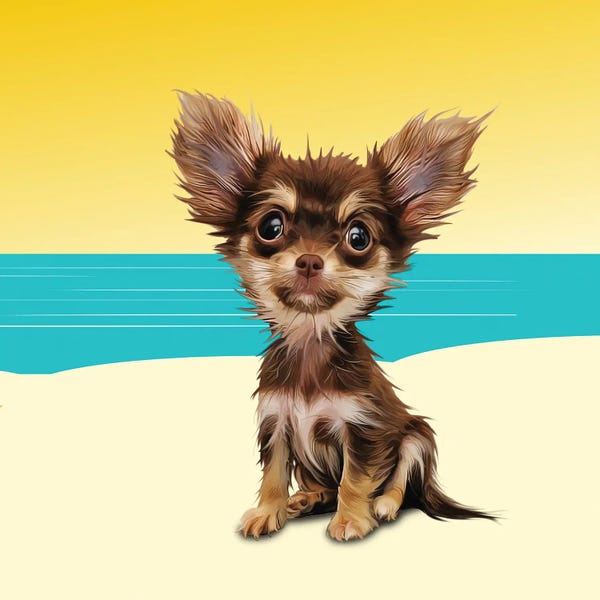 Kim Curinga: Beach Terrier by Kim Curinga