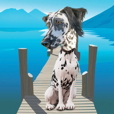 Dalmation Lakeside by Kim Curinga art print