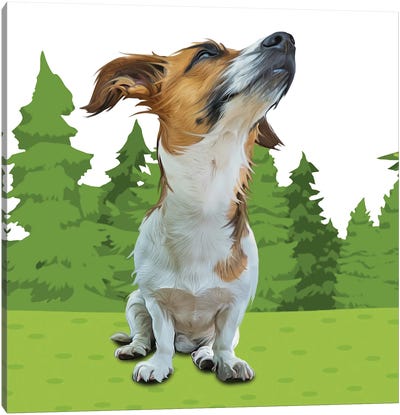 Forest Beagle Canvas Art Print - Beagle Art