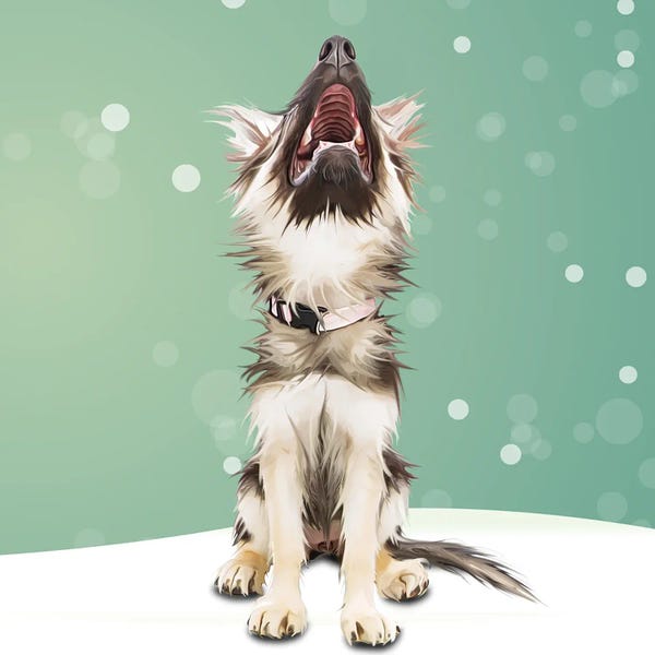 Kim Curinga: Howling Shepherd by Kim Curinga