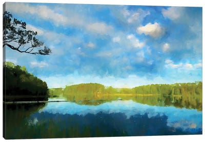 Landscape In Blue Canvas Art Print - Kim Curinga