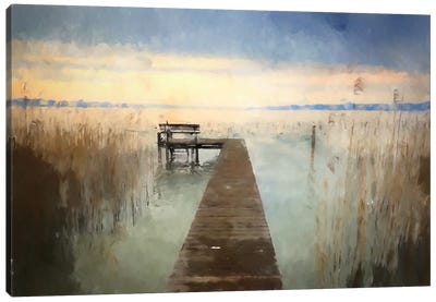 Marsh Jetty Canvas Art Print - Kim Curinga