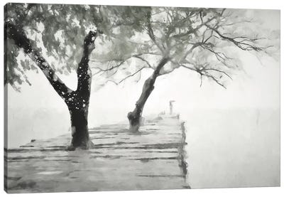Misty Dock Canvas Art Print - Kim Curinga
