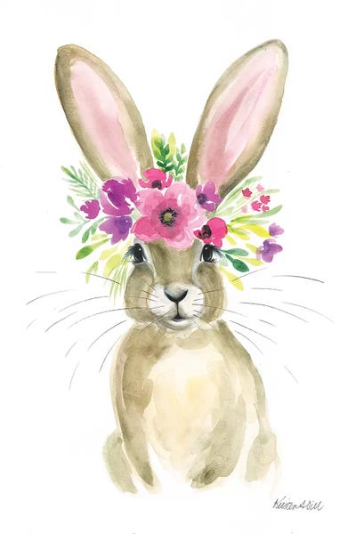 Rabbits: Floral Bunny by Kirsten Dill