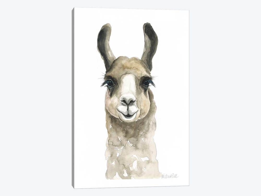 Brown Llama by Kirsten Dill 1-piece Canvas Art Print