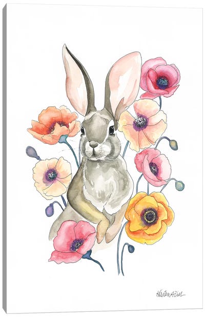Poppy Bunny Canvas Art Print