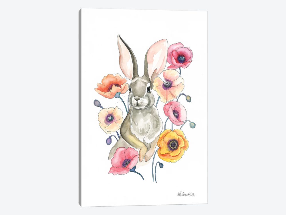 Poppy Bunny by Kirsten Dill 1-piece Canvas Wall Art