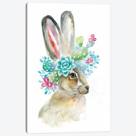 Cactus Bunny Canvas Print #KDI3} by Kirsten Dill Canvas Print