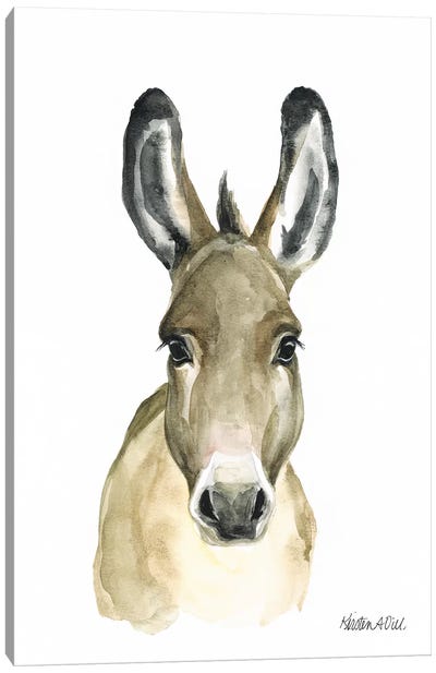 Donkey Canvas Art Print