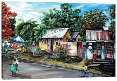 Chins Parlor Canvas Art Print - Village & Town Art