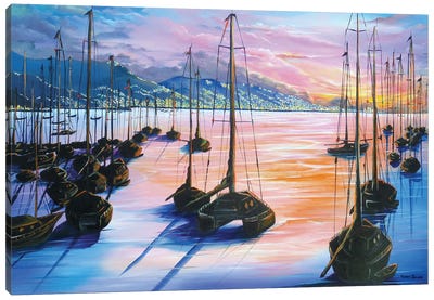Day Break Canvas Art Print - Harbor & Port Art