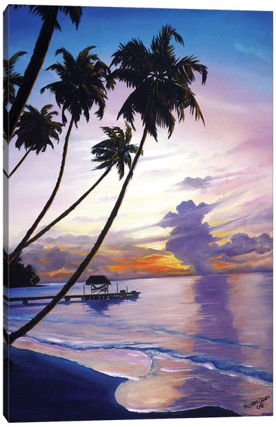 Eventide Pigeon Point Canvas Art Print - Beach Sunrise & Sunset Art