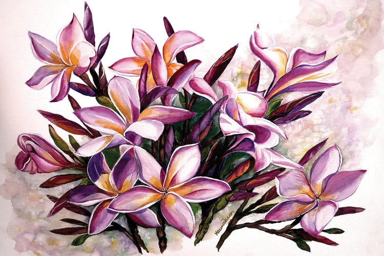 Frangipani Purple by Karin Dawn Kelshall-Best wall art