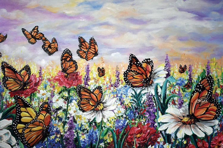 A Monarchs Garden by Karin Dawn Kelshall-Best wall art