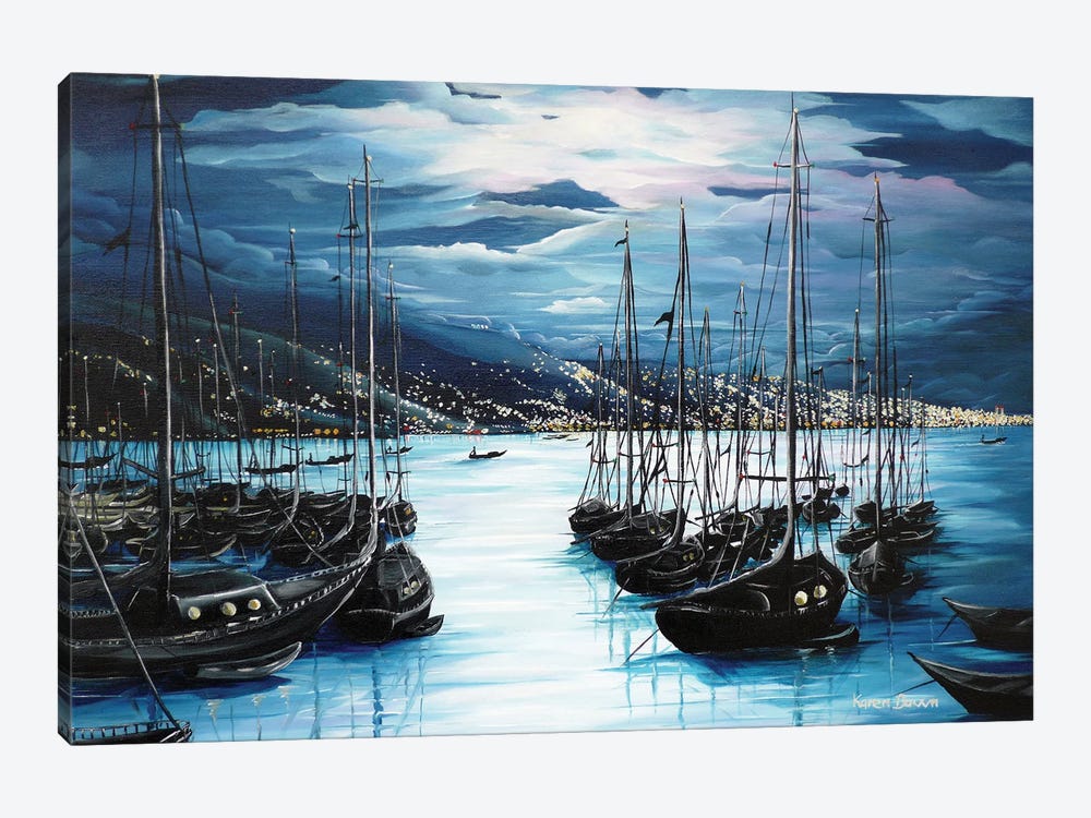 Moonlight Over Port Of Spain by Karin Dawn Kelshall-Best 1-piece Art Print