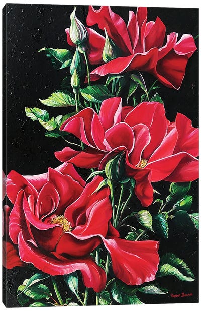 Passionately Red Canvas Art Print - Karin Dawn Kelshall-Best