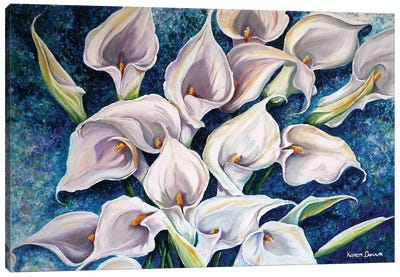 Peace Lillies Canvas Art Print - Karin Dawn Kelshall-Best
