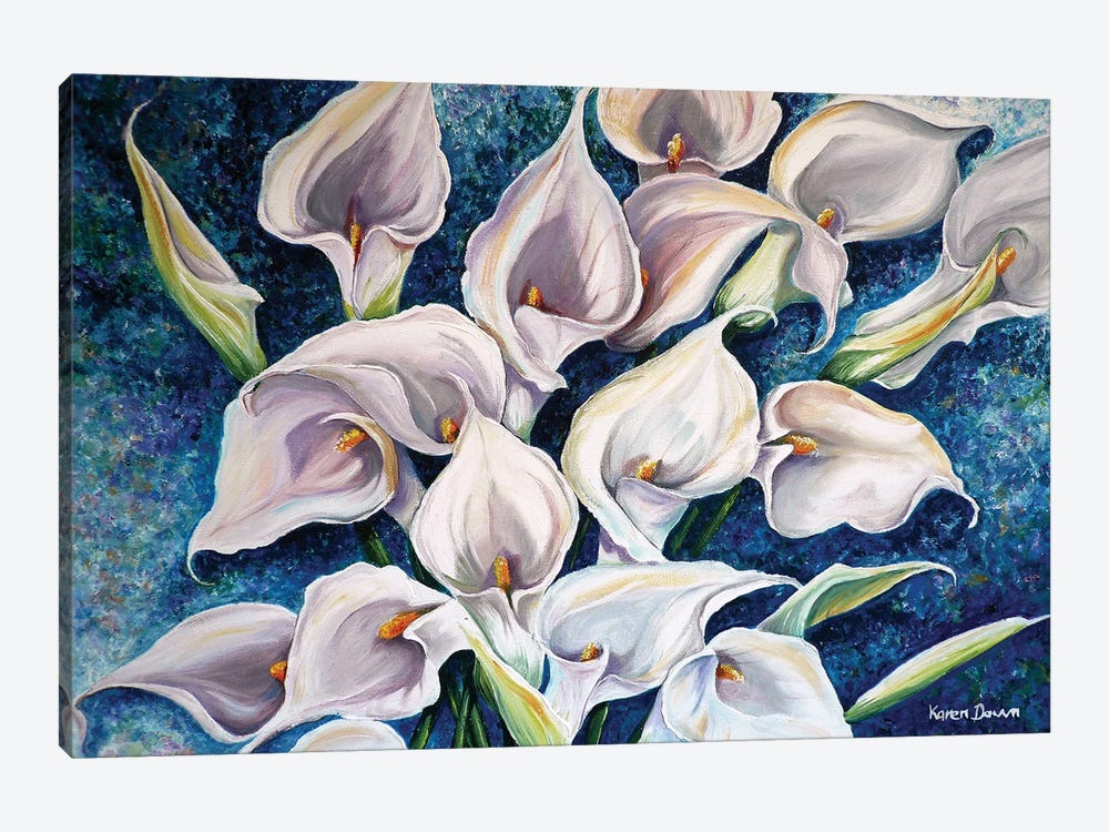 Peace Lillies by Karin Dawn Kelshall-Best 1-piece Canvas Print