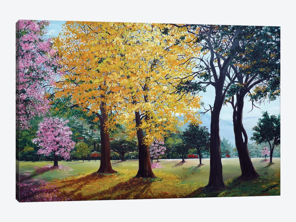 Queens Park Savannah Poui by Karin Dawn Kelshall-Best 1-piece Canvas Artwork