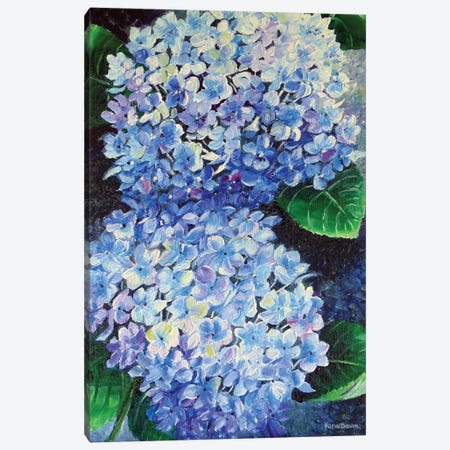 Blue Hydrangea Canvas Print #KDK4} by Karin Dawn Kelshall-Best Canvas Artwork