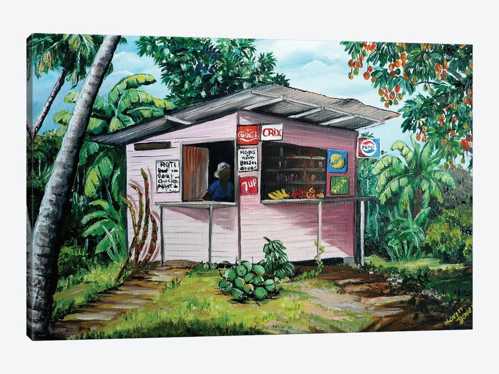 Trini Roti Shop by Karin Dawn Kelshall-Best 1-piece Canvas Art Print