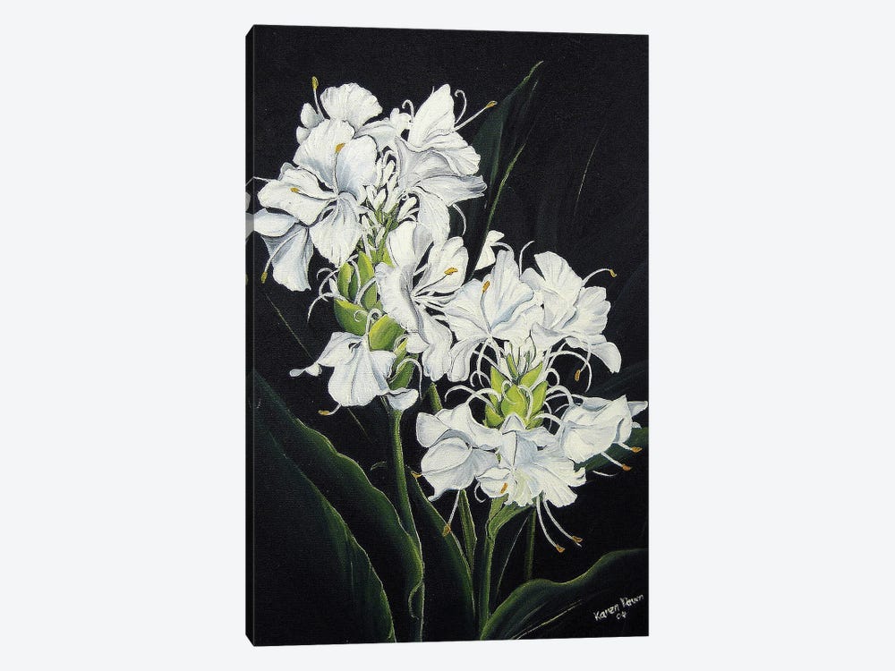 Butterfly Ginger Lily by Karin Dawn Kelshall-Best 1-piece Canvas Wall Art