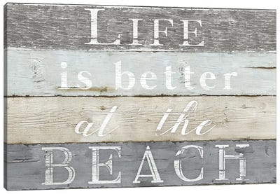 Life Better Beach Canvas Art Print