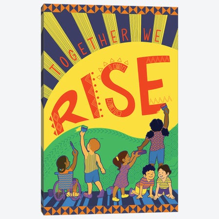 Together We Rise Canvas Print #KDR1} by Kris Duran Art Print