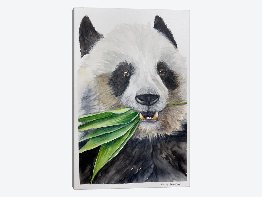 Hungry Panda by Lucia Kasardova 1-piece Art Print