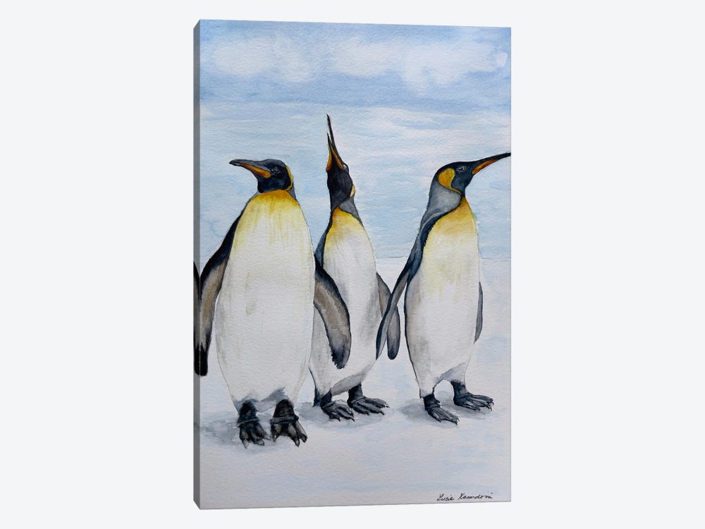 Happy Penguins by Lucia Kasardova 1-piece Canvas Print