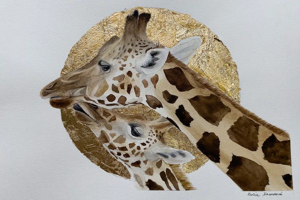 Lucia Kasardova: Giraffes In Love by Lucia Kasardova