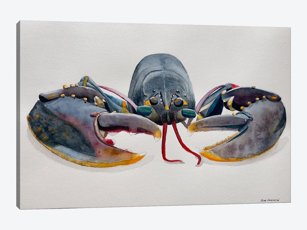 Grey Lobster by Lucia Kasardova 1-piece Canvas Print